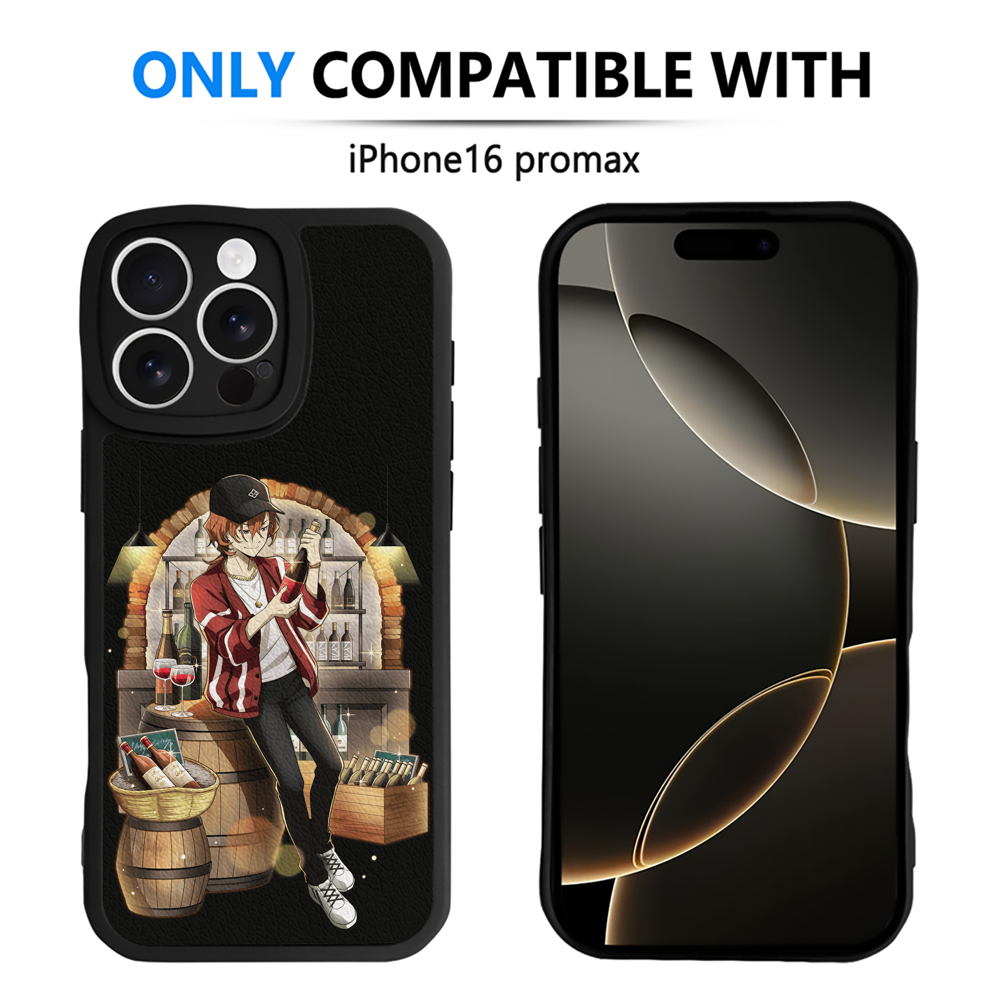 （画像用） 文豪ストレイドッグス Bungo Stray Dogs 【iPhone 16シリーズ対応】シリコンスマホケース（レザー調） 材質：シリコン
